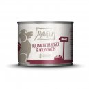 Mjamjam Hunde Nassfutter kulinarischer Hirsch &amp; Wildschwein an Preiselbeeren