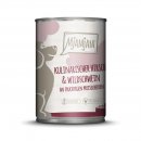 Mjamjam Hunde Nassfutter kulinarischer Hirsch &amp; Wildschwein an Preiselbeeren