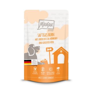 Mjamjam Hunde Nassfutter saftiges Huhn mit zarter Ente an...