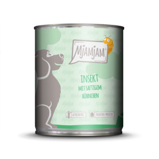 Mjamjam Hunde Nassfutter Insekt mit saftigem Hühnchen 6x800g