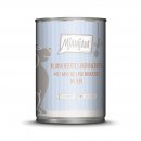 Mjamjam Hunde Nassfutter blanchiertes H&uuml;hnchen mit Muschel und Brokkoli an So&szlig;e