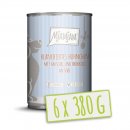 Mjamjam Hunde Nassfutter blanchiertes H&uuml;hnchen mit Muschel und Brokkoli an So&szlig;e