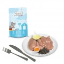 Mjamjam Hunde Nassfutter Junior saftiges H&uuml;hnchen mit Ei