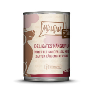 Mjamjam Hunde Nassfutter purer Fleischgenuss - delikates Känguru 6x400g
