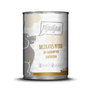 Mjamjam Hunde Nassfutter delikates Pferd an...