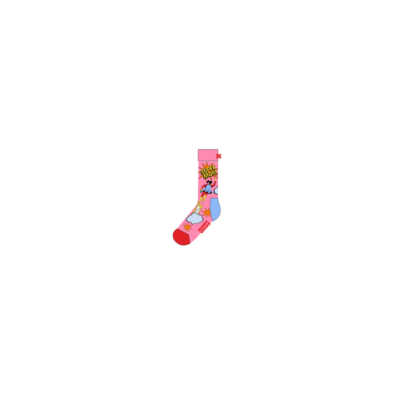 Happy Socks Flying Super Mom Orange 36-40