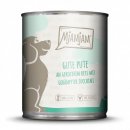 Mjamjam Hunde Nassfutter gute Pute an gekochtem Reis mit ged&auml;mpfter Zucchini