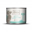 Mjamjam Hunde Nassfutter gute Pute an gekochtem Reis mit ged&auml;mpfter Zucchini