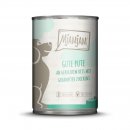 Mjamjam Hunde Nassfutter gute Pute an gekochtem Reis mit ged&auml;mpfter Zucchini