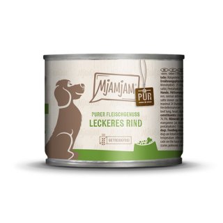 Mjamjam Hunde Nassfutter leckeres Rind pur