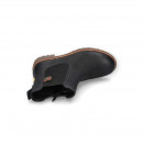 Camel Active Damen Chelsea Boots Crazy Horse gef&uuml;ttert Schwarz