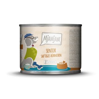 Mjamjam Hunde Nassfutter Senior - saftiges Hühnchen an Süßkartoffeln