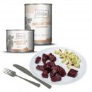 Mjamjam Hunde Nassfutter Dose vorz&uuml;glicher Strau&szlig; an fruchtigem Apfel