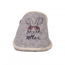 Adelheid Herren Filzpantoffel Alter Hase mausgrau