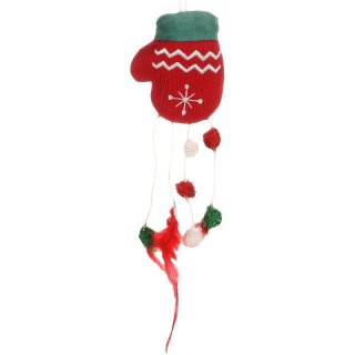 Flamingo Weihnachten KS Mixxa Handschuh mit Federn Rot