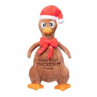 FuzzYARD Hundespielzeug Chicken It Twice Chook Weihnachten