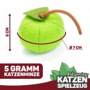 CanadianCat Katzenspielzeug mit Katzenminze Gr&uuml;ner Apfel