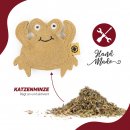 CanadianCat Katzenspielzeug Duft-Kissen aus Leder mit Katzenminze Krabbe