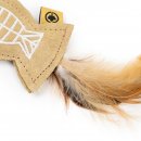CanadianCat Katzenspielzeug Duft-Kissen aus Leder mit Katzenminze Fisch