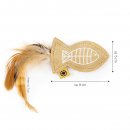 CanadianCat Katzenspielzeug Duft-Kissen aus Leder mit Katzenminze Fisch