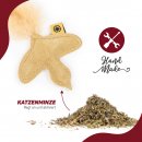 CanadianCat Katzenspielzeug Duft-Kissen aus Leder mit Katzenminze Flieger