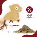 CanadianCat Katzenspielzeug Duft-Kissen aus Leder mit Katzenminze Pferdchen