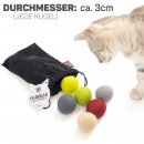 CanadianCat Filzb&auml;lle Katzenspielzeug Kugeln &Oslash; 3 cm