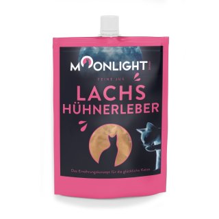 Moonlight Katzen Snack Feine Jus Lachs mit Hühnerleber