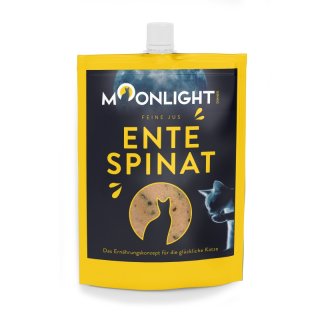 Moonlight Katzen Snack Feine Jus Ente mit Spinat