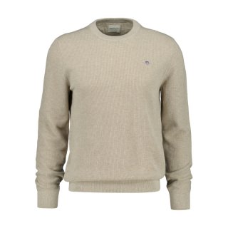Gant Herren Pullover Rundhals mit Mikrostruktur