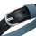 Hunter Halsband BioThane® x Leder Rauchblau/Schwarz
