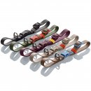 Hunter Halsband BioThane&reg; x Leder Khaki/Orange