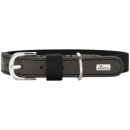 Hunter Halsband BioThane&reg; x Leder Schwarz/Grau