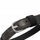 Hunter Halsband BioThane&reg; x Leder Schwarz/Grau