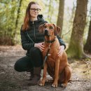 Hunter Halsung Wolmar BioThane&reg; x Leder Alu-Strong Rauchblau/Schwarz