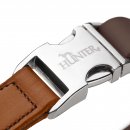 Hunter Halsung Wolmar BioThane&reg; x Leder Alu-Strong Schokobraun/Cognac