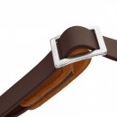 Hunter Halsung Wolmar BioThane&reg; x Leder Alu-Strong Schokobraun/Cognac