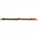 Hunter Halsung Wolmar BioThane&reg; x Leder Alu-Strong Khaki/Orange