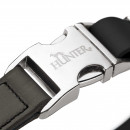 Hunter Halsung Wolmar BioThane&reg; x Leder Alu-Strong Schwarz/Grau