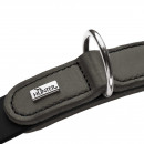 Hunter Halsung Wolmar BioThane&reg; x Leder Alu-Strong Schwarz/Grau