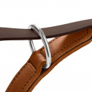 Hunter Hunde Verstellbare F&uuml;hrleine Wolmar BioThane&reg; x Leder Schokobraun/Cognac