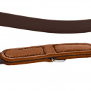 Hunter Hunde Verstellbare F&uuml;hrleine Wolmar BioThane&reg; x Leder Schokobraun/Cognac