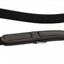 Hunter Hunde Verstellbare F&uuml;hrleine Wolmar BioThane&reg; x Leder Schwarz/Grau