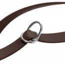 Hunter Stufenlos verstellbare F&uuml;hrleine Wolmar BioThane&reg; x Leder Schokobraun/Cognac