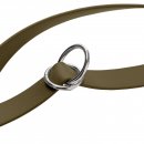 Hunter Stufenlos verstellbare F&uuml;hrleine Wolmar BioThane&reg; x Leder Khaki/Orange