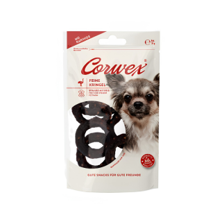 Corwex Hunde Snack Kringel Strauß mit Reis