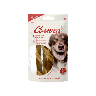 Corwex Hunde Snack Puffed Zopf Ente und Lachs