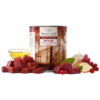 Hubertus Gold Forest Edition Rotwild mit Pastinake + Johannisbeeren und Leinöl 800g