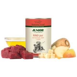 Hubertus Gold Junior Rind pur mit Pastinaken und Apfel 6x400g