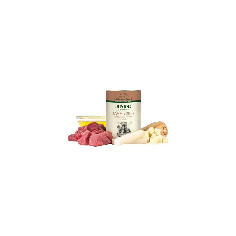 Hubertus Gold Junior Lamm & Rind mit Pastinaken und Kohlrabi 400g